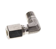 6L & M10x1 (con) RVS L-Vorm Knelfitting Buitendraad 315bar ISO 8434-1