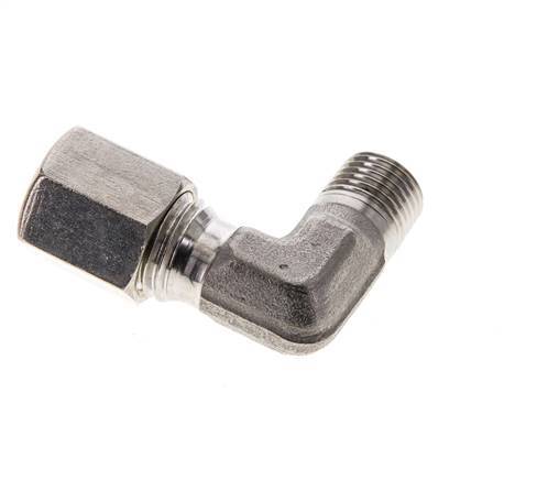 6L & M10x1 (con) RVS L-Vorm Knelfitting Buitendraad 315bar ISO 8434-1