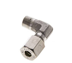 6L & M10x1 (con) RVS L-Vorm Knelfitting Buitendraad 315bar ISO 8434-1