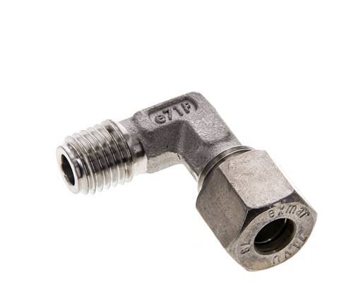 8L & M12x1.5 (con) RVS L-Vorm Knelfitting Buitendraad 315bar ISO 8434-1