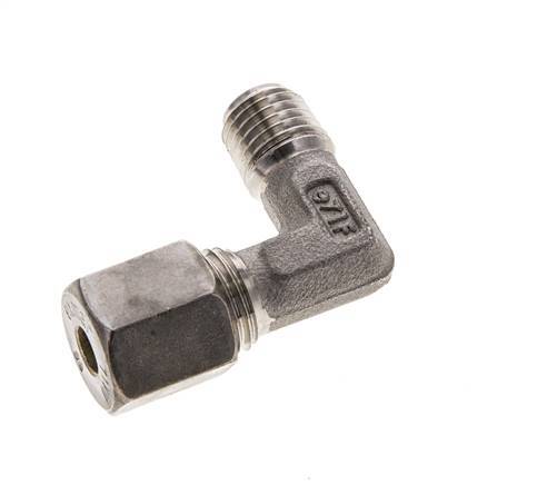 6S & M12x1.5 (con) RVS L-Vorm Knelfitting Buitendraad 500bar ISO 8434-1