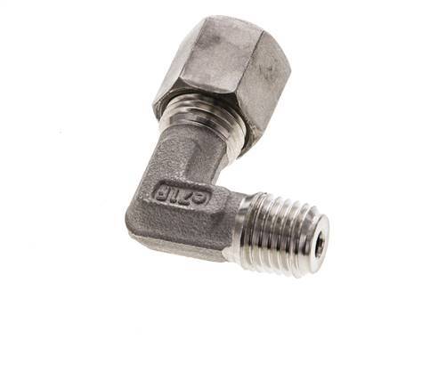 6S & M12x1.5 (con) RVS L-Vorm Knelfitting Buitendraad 500bar ISO 8434-1