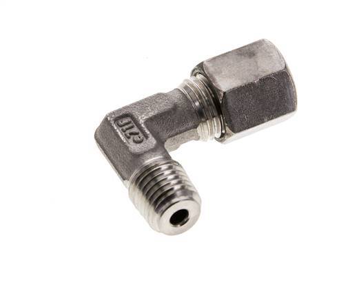 6S & M12x1.5 (con) RVS L-Vorm Knelfitting Buitendraad 500bar ISO 8434-1