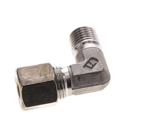 8S & M14x1.5 (con) RVS L-Vorm Knelfitting Buitendraad 500bar ISO 8434-1