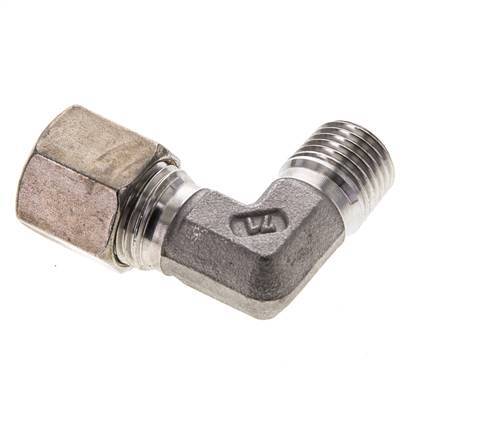 8S & M14x1.5 (con) RVS L-Vorm Knelfitting Buitendraad 500bar ISO 8434-1