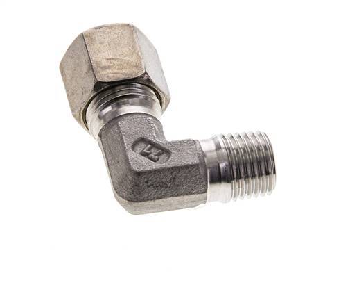 8S & M14x1.5 (con) RVS L-Vorm Knelfitting Buitendraad 500bar ISO 8434-1