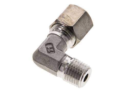 8S & M14x1.5 (con) RVS L-Vorm Knelfitting Buitendraad 500bar ISO 8434-1
