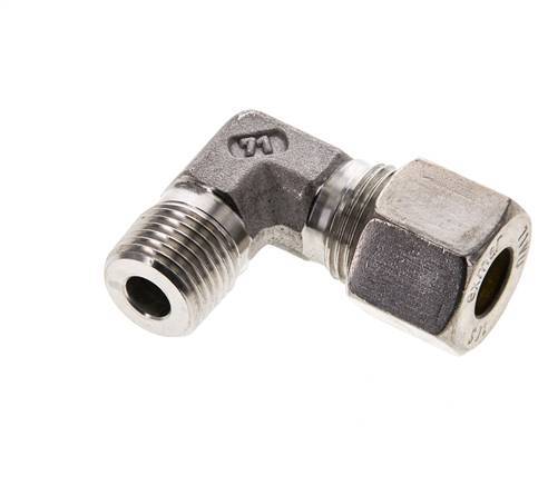 10S & M16x1.5 (con) RVS L-Vorm Knelfitting Buitendraad 450bar ISO 8434-1