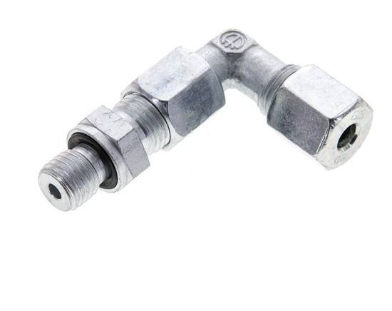 6S & M12x1.5 Zink plated Steel Elbow Cutting Fitting with Male Threads 630 bar Adjustable ISO 8434-1