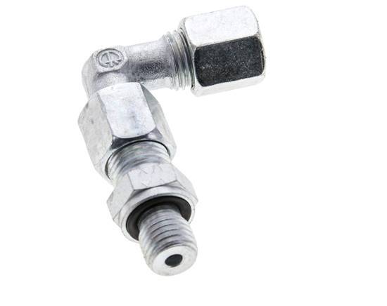 6S & M12x1.5 Zink plated Steel Elbow Cutting Fitting with Male Threads 630 bar Adjustable ISO 8434-1