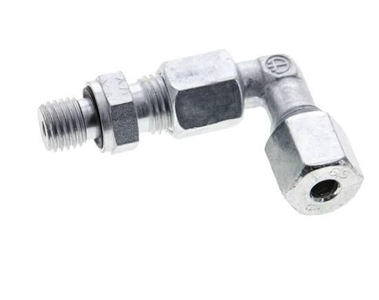 6S & M12x1.5 Zink plated Steel Elbow Cutting Fitting with Male Threads 630 bar Adjustable ISO 8434-1