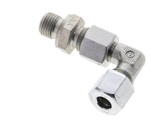8L & G1/4'' Zink plated Steel Elbow Cutting Fitting with Male Threads 315 bar Adjustable ISO 8434-1