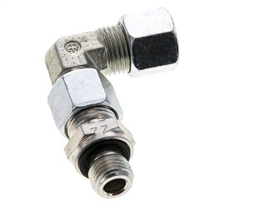 10L & G1/4'' Zink plated Steel Elbow Cutting Fitting with Male Threads 315 bar Adjustable ISO 8434-1