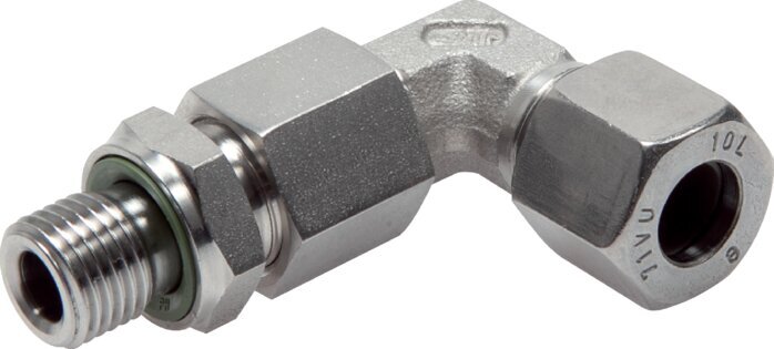 18L & G1/2'' RVS L-Vorm Knelfitting Buitendraad 315bar Verstelbaar ISO 8434-1
