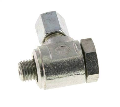 4LL & M8x1 Verzinkt Stalen Swivel Joint Snijringkoppeling Buitendraad 100bar Draaibaar ISO 8434-1