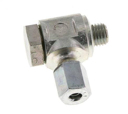 4LL & M8x1 Verzinkt Stalen Swivel Joint Snijringkoppeling Buitendraad 100bar Draaibaar ISO 8434-1