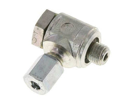 4LL & M8x1 Verzinkt Stalen Swivel Joint Snijringkoppeling Buitendraad 100bar Draaibaar ISO 8434-1