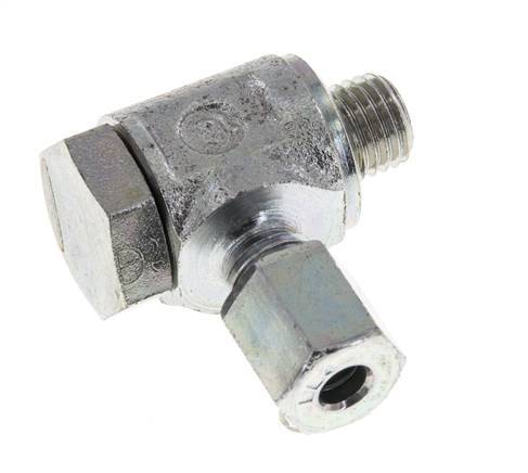 5LL & M8x1 Verzinkt Stalen Swivel Joint Snijringkoppeling Buitendraad 100bar Draaibaar ISO 8434-1