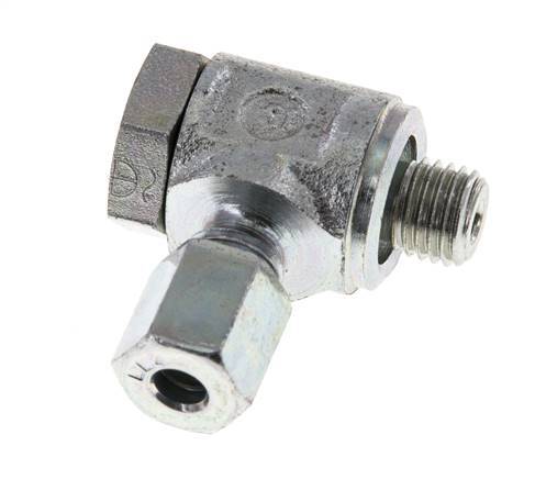 5LL & M8x1 Verzinkt Stalen Swivel Joint Snijringkoppeling Buitendraad 100bar Draaibaar ISO 8434-1