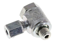 5LL & M8x1 Verzinkt Stalen Swivel Joint Snijringkoppeling Buitendraad 100bar Draaibaar ISO 8434-1