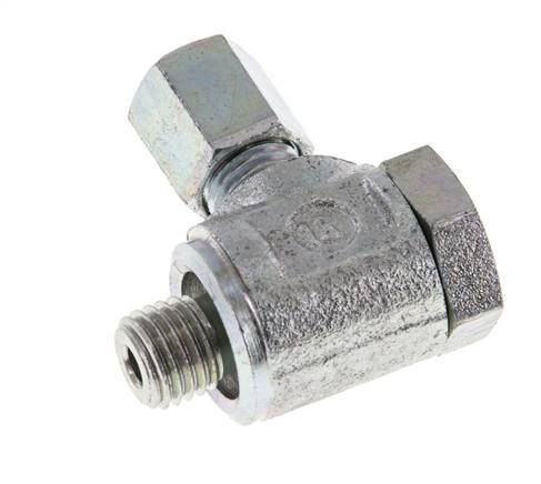 5LL & M8x1 Verzinkt Stalen Swivel Joint Snijringkoppeling Buitendraad 100bar Draaibaar ISO 8434-1