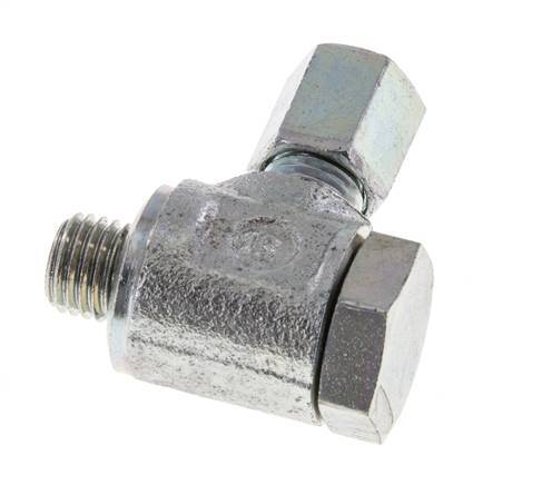 5LL & M8x1 Verzinkt Stalen Swivel Joint Snijringkoppeling Buitendraad 100bar Draaibaar ISO 8434-1