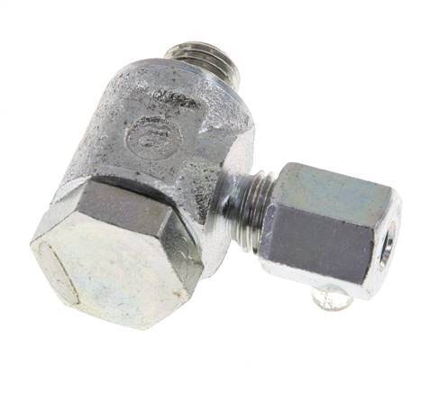 5LL & M8x1 Verzinkt Stalen Swivel Joint Snijringkoppeling Buitendraad 100bar Draaibaar ISO 8434-1