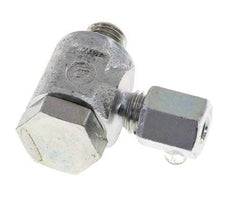 5LL & M8x1 Verzinkt Stalen Swivel Joint Snijringkoppeling Buitendraad 100bar Draaibaar ISO 8434-1