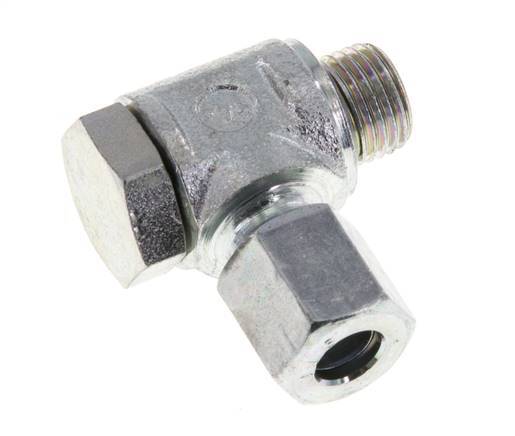 6LL & M10x1 Verzinkt Stalen Swivel Joint Snijringkoppeling Buitendraad 100bar Draaibaar ISO 8434-1
