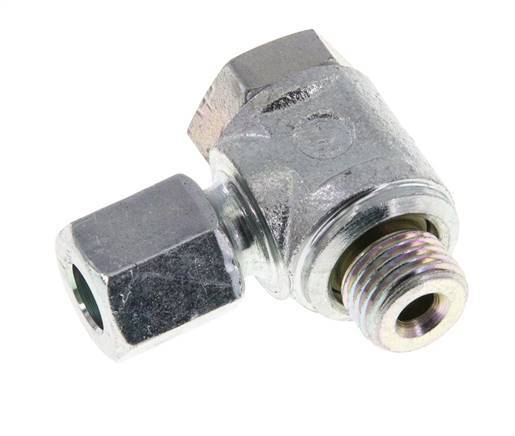 6LL & M10x1 Verzinkt Stalen Swivel Joint Snijringkoppeling Buitendraad 100bar Draaibaar ISO 8434-1