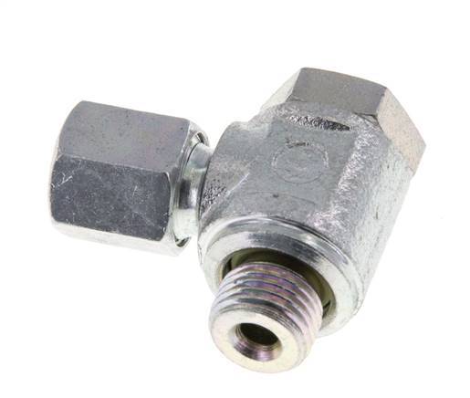 6LL & M10x1 Verzinkt Stalen Swivel Joint Snijringkoppeling Buitendraad 100bar Draaibaar ISO 8434-1