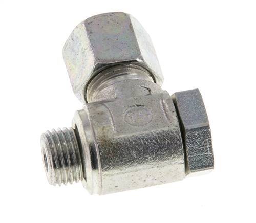 8LL & M10x1 Verzinkt Stalen Swivel Joint Snijringkoppeling Buitendraad 100bar Draaibaar ISO 8434-1