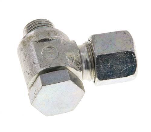 8LL & M10x1 Verzinkt Stalen Swivel Joint Snijringkoppeling Buitendraad 100bar Draaibaar ISO 8434-1