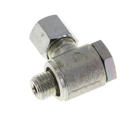 8L & M12x1.5 Verzinkt Stalen Swivel Joint Snijringkoppeling Buitendraad 250bar Draaibaar ISO 8434-1