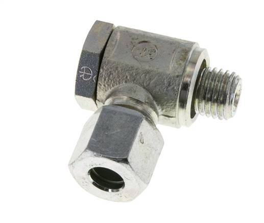8L & M12x1.5 Verzinkt Stalen Swivel Joint Snijringkoppeling Buitendraad 250bar Draaibaar ISO 8434-1