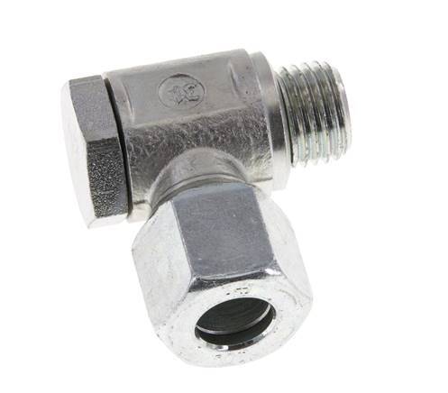 10L & M14x1.5 Verzinkt Stalen Swivel Joint Snijringkoppeling Buitendraad 250bar Draaibaar ISO 8434-1