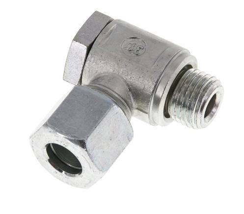 10L & M14x1.5 Verzinkt Stalen Swivel Joint Snijringkoppeling Buitendraad 250bar Draaibaar ISO 8434-1