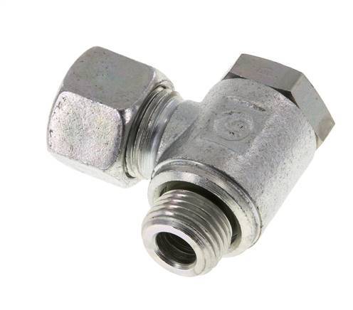 12L & M16x1.5 Verzinkt Stalen Swivel Joint Snijringkoppeling Buitendraad 250bar Draaibaar ISO 8434-1