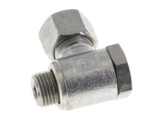 12L & M16x1.5 Verzinkt Stalen Swivel Joint Snijringkoppeling Buitendraad 250bar Draaibaar ISO 8434-1