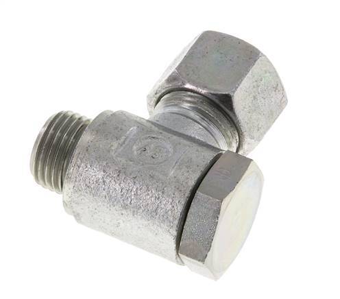 12L & M16x1.5 Verzinkt Stalen Swivel Joint Snijringkoppeling Buitendraad 250bar Draaibaar ISO 8434-1