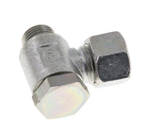12L & M16x1.5 Verzinkt Stalen Swivel Joint Snijringkoppeling Buitendraad 250bar Draaibaar ISO 8434-1