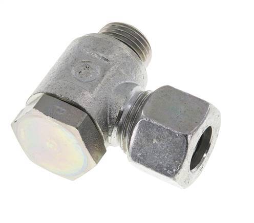12L & M16x1.5 Verzinkt Stalen Swivel Joint Snijringkoppeling Buitendraad 250bar Draaibaar ISO 8434-1