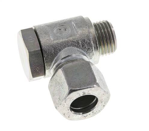12L & M16x1.5 Verzinkt Stalen Swivel Joint Snijringkoppeling Buitendraad 250bar Draaibaar ISO 8434-1