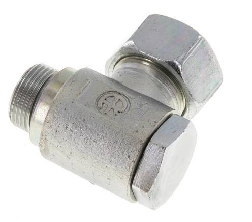 18L & M22x1.5 Verzinkt Stalen Swivel Joint Snijringkoppeling Buitendraad 160bar Draaibaar ISO 8434-1