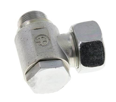 18L & M22x1.5 Verzinkt Stalen Swivel Joint Snijringkoppeling Buitendraad 160bar Draaibaar ISO 8434-1