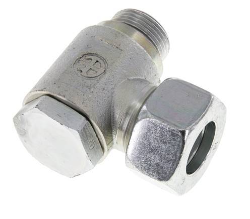 18L & M22x1.5 Verzinkt Stalen Swivel Joint Snijringkoppeling Buitendraad 160bar Draaibaar ISO 8434-1