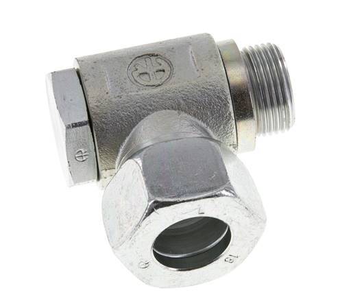18L & M22x1.5 Verzinkt Stalen Swivel Joint Snijringkoppeling Buitendraad 160bar Draaibaar ISO 8434-1