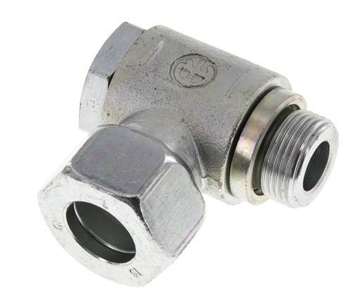 18L & M22x1.5 Verzinkt Stalen Swivel Joint Snijringkoppeling Buitendraad 160bar Draaibaar ISO 8434-1