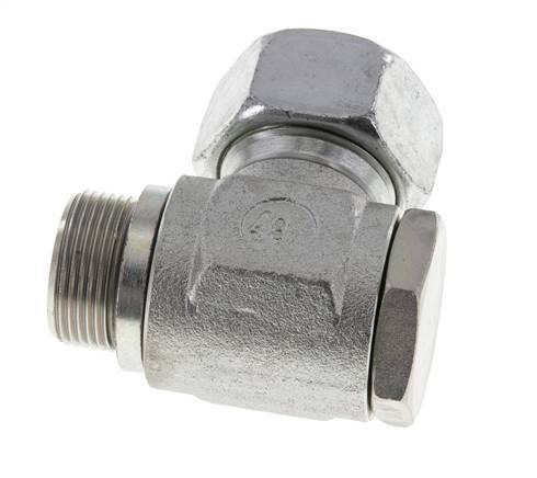 22L & M26x1.5 Verzinkt Stalen Swivel Joint Snijringkoppeling Buitendraad 160bar Draaibaar ISO 8434-1