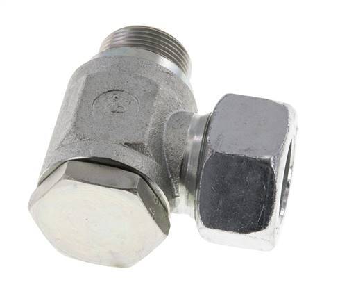22L & M26x1.5 Verzinkt Stalen Swivel Joint Snijringkoppeling Buitendraad 160bar Draaibaar ISO 8434-1